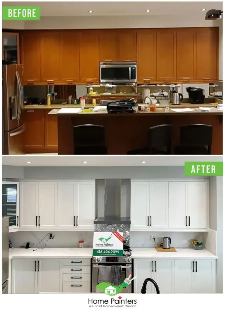 Kitchen Cabinet Spraying And Refurbishing