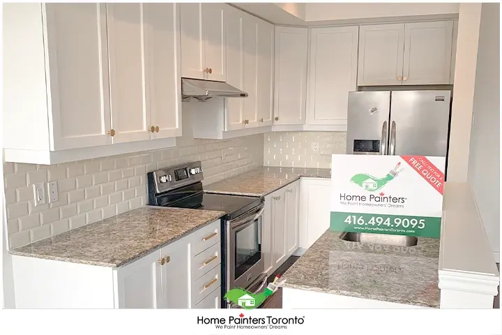 Interior Kitchen painted in white