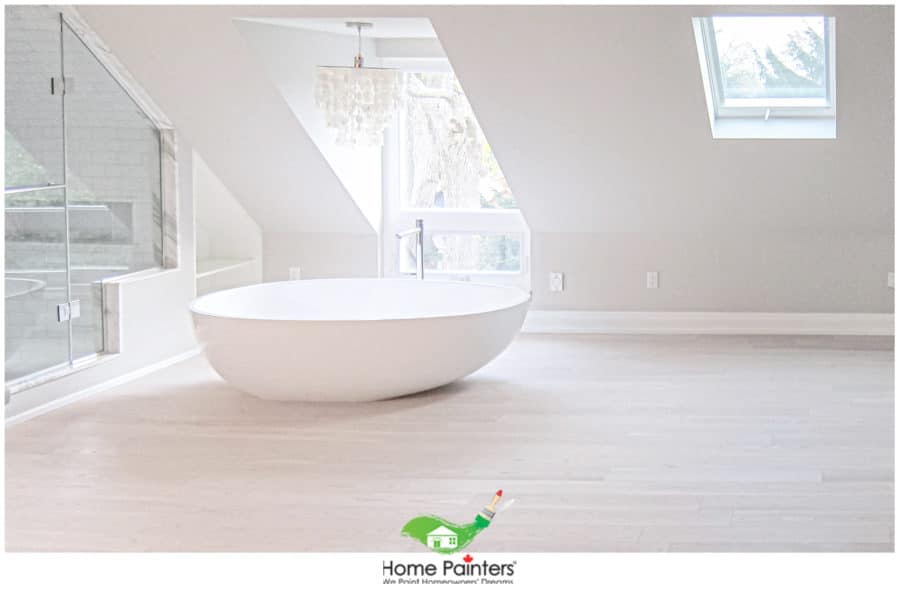interior-painting_bathroom_white_open-concept-condominium-master-bathroom-with-bathtub-and-glass-shower