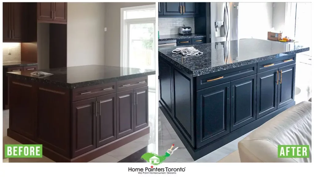 Kitchen Cabinet Before and after