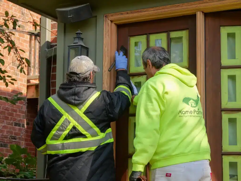 Painter Painting Back Front Door