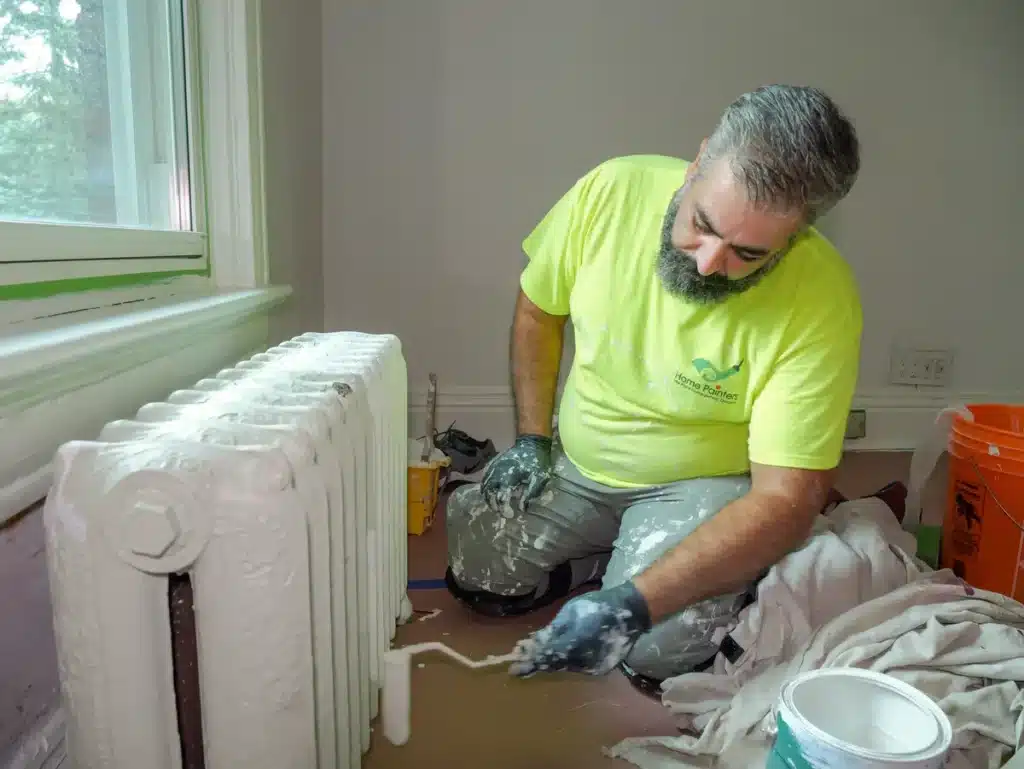 Painter Painting Radiator