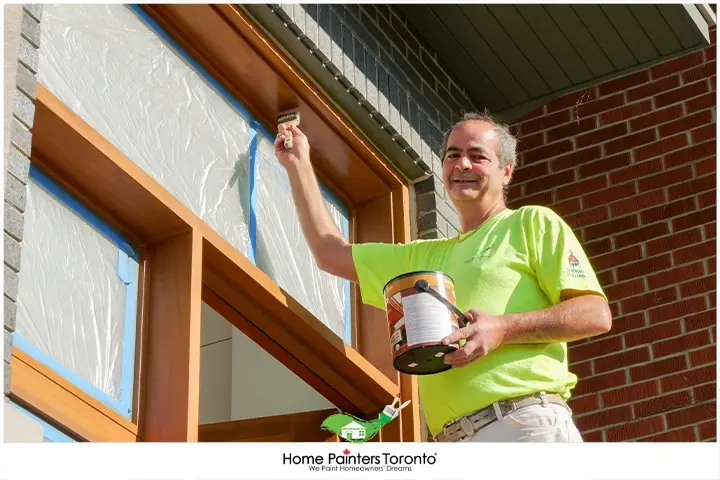 Painters Painting Exterior Front Door