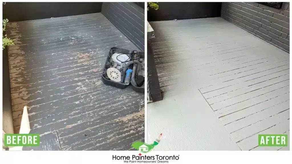 Porch Painting Before and After