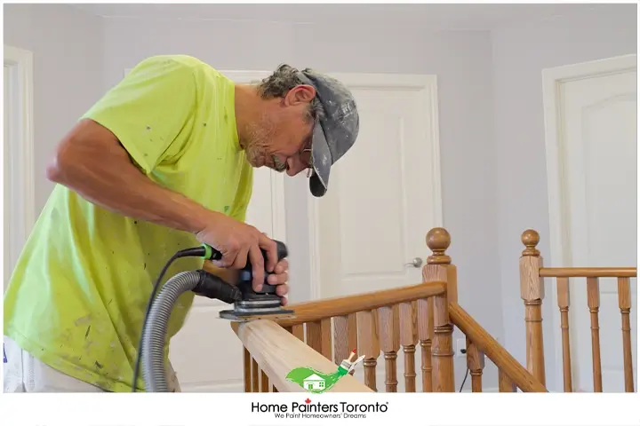 Sanding of Railings and Banister