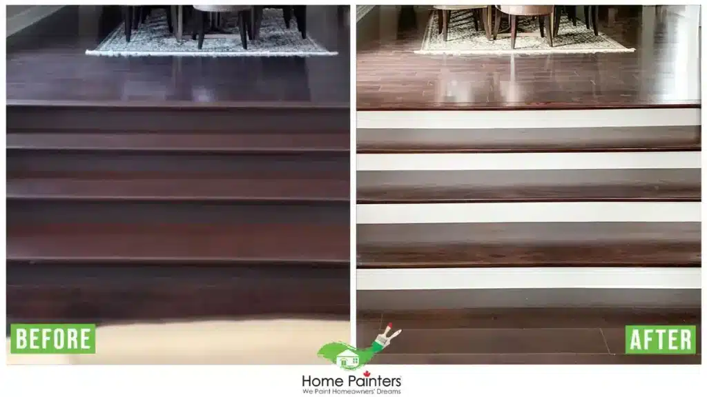 Staircase Painting Before and After