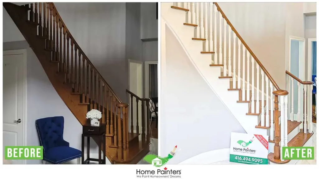 Staircase Painting Before and After