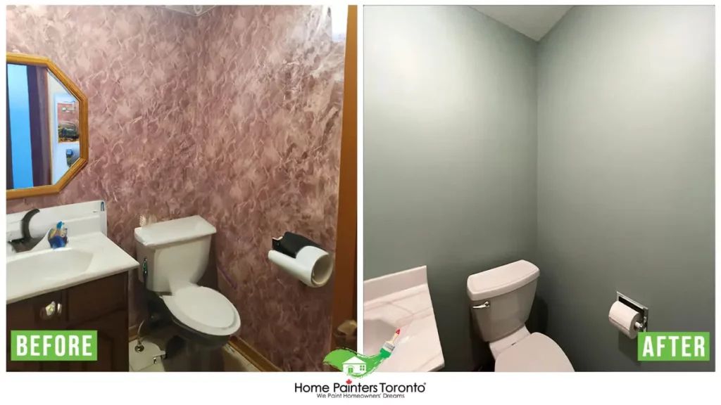 Wallpaper Removal Before and After