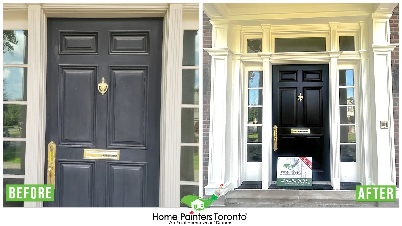 Front Door Refurbishing Before and After