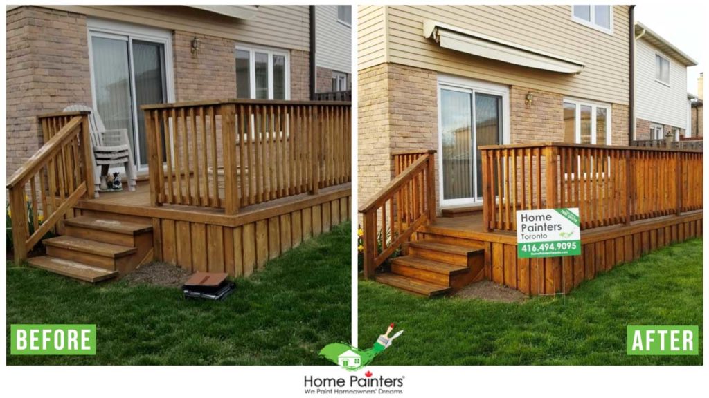 Exterior Deck Staining - Before and After Results