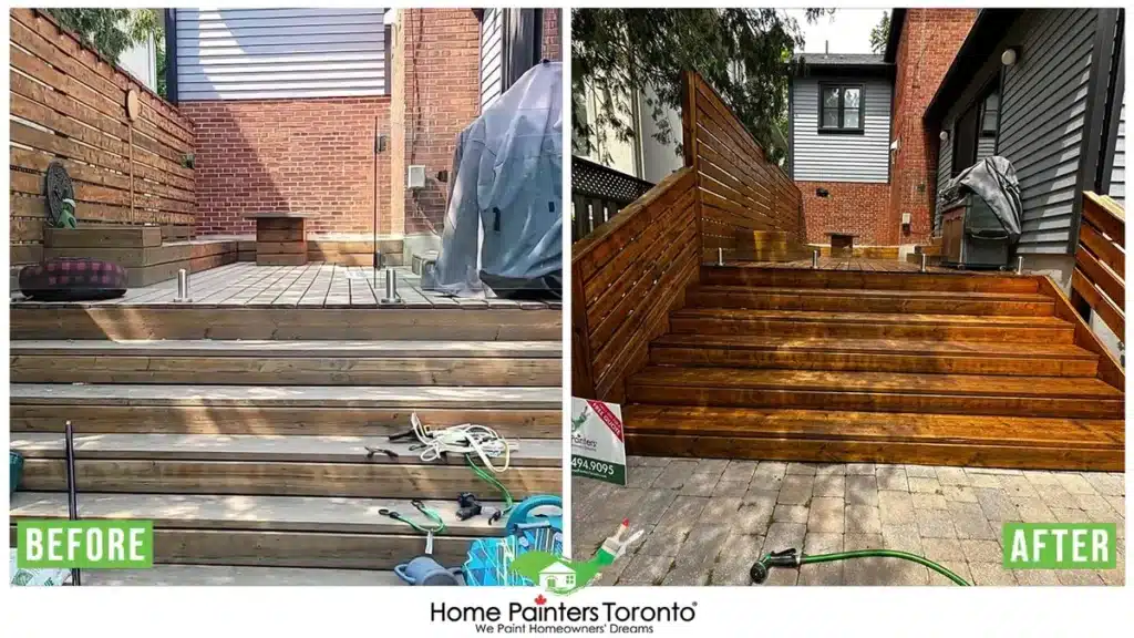 before and after Pressure Washing