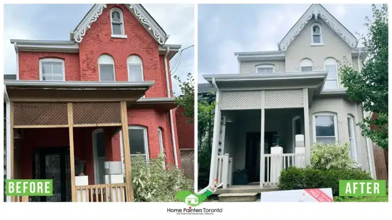 Painting Brick on a Victorian Home in Queen Street West - Before and After