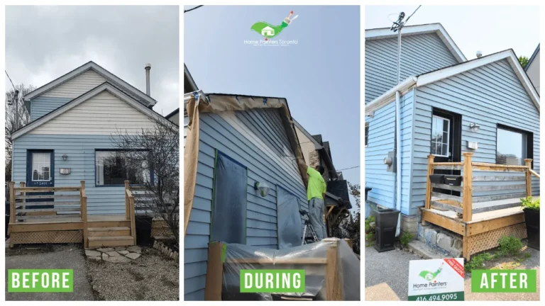 The Beaches Project Painting Vinyl Siding - Before and After