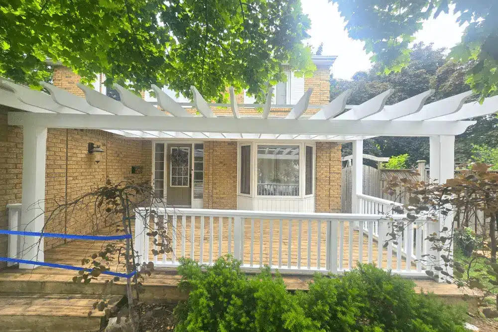 Wood Porch Post Replacement in Mississauga - Enhanced Image