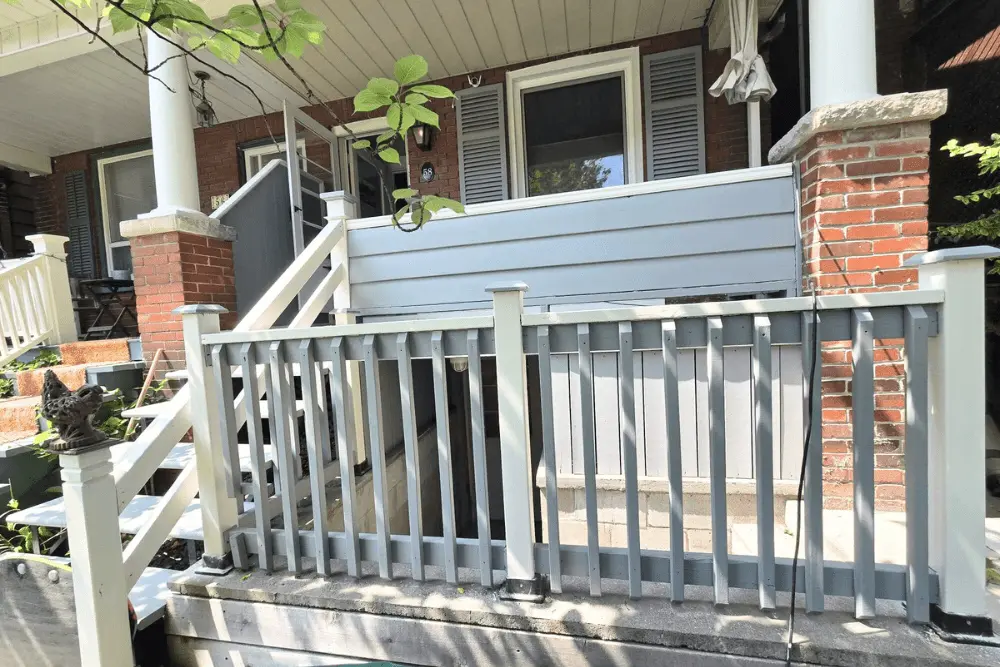 Porch Railing Repair and Painting in Danforth, Toronto - Enhanced Image