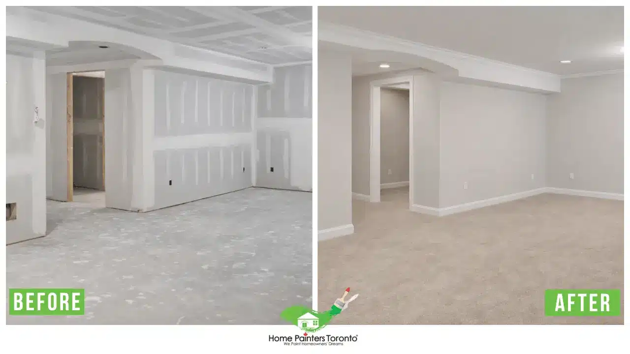 Basement Painting Projects in Toronto - Before and After