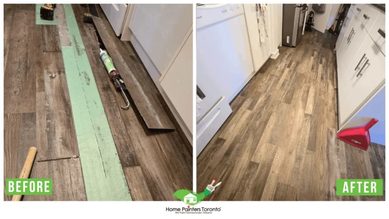 Vinyl Floor Repair in Fort York Condo - Before and After