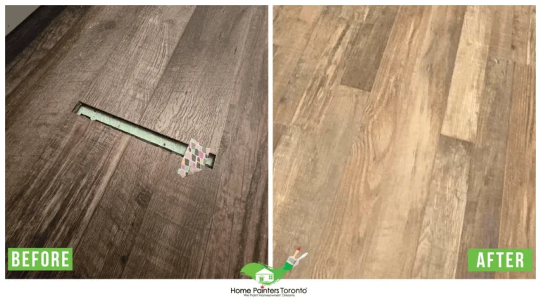 Vinyl Floor Repair in Fort York Condo - Before and After